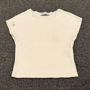 Stradivarius Cream Short Sleeve Tee